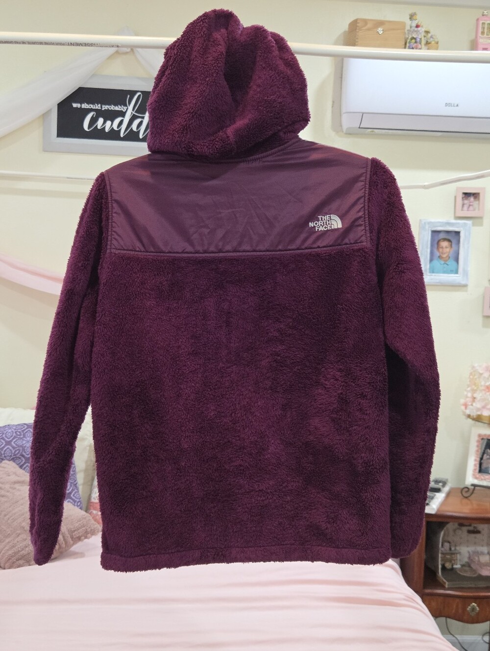 The North Face Girls Full-Zip Oso Plush Hoodie in Plum Girls Size XL/18 - Picture 8 of 11